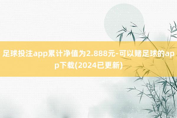 足球投注app累计净值为2.888元-可以赌足球的app下载(2024已更新)