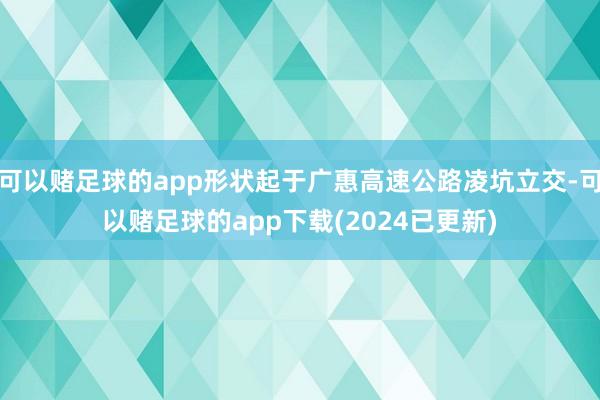 可以赌足球的app形状起于广惠高速公路凌坑立交-可以赌足球的app下载(2024已更新)