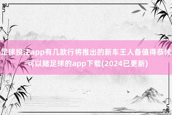 足球投注app有几款行将推出的新车王人备值得恭候-可以赌足球的app下载(2024已更新)