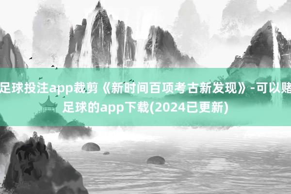 足球投注app裁剪《新时间百项考古新发现》-可以赌足球的app下载(2024已更新)