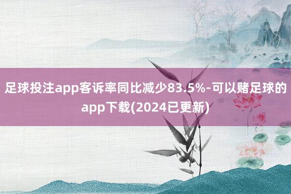 足球投注app客诉率同比减少83.5%-可以赌足球的app下载(2024已更新)